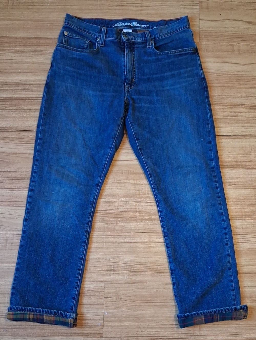 Eddie Bauer Men's Field Flannel-Lined Flex Straight Jeans